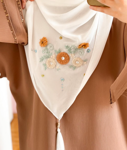 Vezeni hidžab – Cvjetne rozete